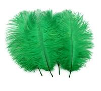 Sowder 20pcs Natural 10-12inch(25-30cm) Ostrich Feathers Plume for Wedding Centerpieces Home Decoration(Dark Green)