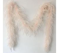 Sowder 72inch Length 1ply Ostrich Feather Boa for Wedding/party Decoration, Feather Scraf(champagne)