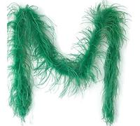 Sowder 72inch Length 1ply Ostrich Feather Boa for Wedding/party Decoration, Feather Scraf(dark green)