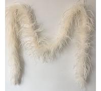 Sowder 72inch Length 1ply Ostrich Feather Boa for Wedding/Party Decoration, Feather Scraf(Ivory)