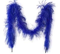 Sowder 72inch Length 1ply Ostrich Feather Boa for Wedding/party Decoration, Feather Scraf(royal blue)