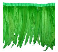 Sowder Rooster Hackle Feather Fringe Trim 12-14" in Width Pack of 1 Yard(Lime Green)