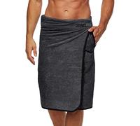 Sowel® Men's Sauna Kilt 100% Organic Cotton GOTS Certified Sauna Towel 60 x 140 cm Anthracite/Black