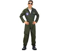 SoWest 80s Pilot Top Gun Flight suit Fancy Dress Costume Xlarge