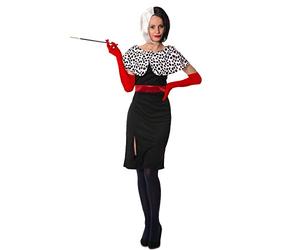 SoWest Fancy Dress Evil Dog Lady Dress Black