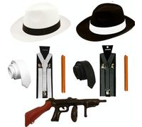 SoWest Gangster Costume Accessories - 1920s Gatsby Mafia Fancy Dress Props