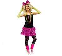 SoWest Ladies 80s 90s Pink Gaga Madonna rara tutu Kit Pink Fancy Dress Outfit Costume