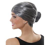 SoWest Old Lady Granny with Bun Hair Wig Fancy Dress Costume