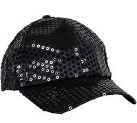 SoWest Sequin Baseball Cap in Black - Adjustable Glitter Bling Party Hat for Men & Women | Stag & Hen Nights Shiny Sequins Sun Hats for 70s Disco | Hip Hop Fashion Fancy Dress Accessory