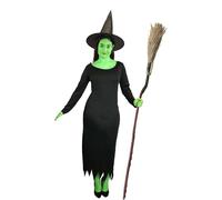 SoWest Women’s Black Costume with Witch Hat - Adult Halloween Fancy Dress Outfit Set | 90's Fictional Character Accessories for Book Week, Cosplay Party, Christmas Carnivals - XL