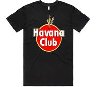 SOWGGW Black Tshirt Havana Club T-Shirt for Men Short Sleeve Cotton Top Tee(Large)