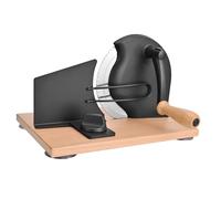 SOWKIPE Manual Bread Slicer with Hand Crank, Classic Home Bread Slicer for Homemade Sourdough, Rotary Slicer with Adjustable Thickness, Premium Stainless Steel & Powerful Suction Cups (Black)