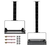SowluZity Projector Mount Ceiling & Wall Height Adjustable 300-557 mm, Tilting ±15°, Concealed Cable Guide, No Drilling - Universal Projector Bracket for Home Cinema & Office, up to 10 kg, Black