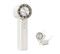 Sowmow Hand Held Fan - 4 Speeds Adjustable 4800mAh,Foldable,Lightweight Neck-Worn Design,Beach Vacation Essentials,Portable Fan for Travel,Cooling for Camping Outdoor and Indoor - Beige