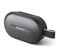 SOWO Wireless Portable Small Speaker, Ultra Magnetic Bluetooth Speaker for Golf Cart, Coverless IP67 Waterproof, 24 H Playtime, Pro Sound, Clip On Design for Outdoor, Indoor - Black