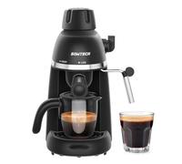 SOWTECH - 3.5 Bar Espresso Machine with Milk Frother, 1-4 Cup Portable Coffee Maker for Latte, Cappuccino, 800W, Black