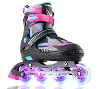 Sowume Adjustable Roller Blades for Girls and Boys, Inline Skates with All Luminous Wheels, Patines para Mujer for Kids and Adults, Men, Women