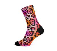 Sox Footwear Electric Leopard Pink Crew Socks