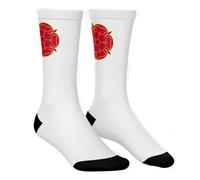 Sox Footwear Lancashire Rose Premium Crew Socks - White / Large / UK 8-12