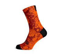 Sox Footwear Neon Slide Orange Crew Socks (Large)