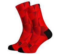 Sox Footwear Solid Red Crew Socks, plain red, 42-47