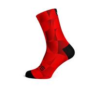 Sox Footwear Solid Red Crew Socks, plain red, 42-47