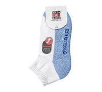 Sox & Lox Ladies Blue and White Anklet Sport Socks 3-9