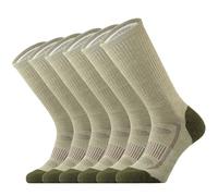 SOX TOWN Men's Merino Wool Cushion Crew Socks for Outdoor Hiking Hike Trail Performance Moisture Wicking Lightweight Summer, Geeen(3 Pairs), 13-15 UK
