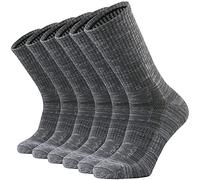 SOX TOWN Unisex Padded Crew Training Socks for Men and Women with Combed Cotton, Moisture Wicking, Breathable, Light Grey (6 Pairs), UK 9-12, Light Grey (6 Pairs), 43-47