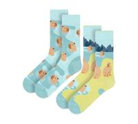 soxo Capybara Gifts - Socks For Men & Women - Funny Presents 2.5-10.5 | Thank You, Best Friend, Cotton Fabric, Birthday Surprise, Crew Length, Size Range, Boys Fashion