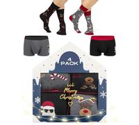 soxo Christmas Boxer Shorts Men + Socks Xmas Gifts Mens Underwear Funny Gift M Boxer Shorts + Socks 6.5-10.5