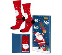 soxo Christmas Mens Socks Ladies Gifts Funny Women Gift Xmas Men Presents Long Sock In a Gift Box 2.5-6.5 Santa Claus