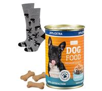 soxo Dog Food Socks Men Funny Women Gifts Mens Cotton Sock Ladies Gift Men's Presents 2.5-6.5 Bulldog