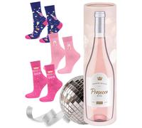 soxo Drinks Socks Women Funny Ladies Gift Ideas Long Womens Sock Women's Funky Gifts 2.5-6.5 Prosecco 3 Pairs