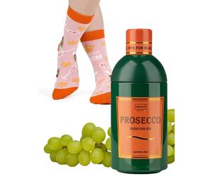 soxo Drinks Socks Women Funny Ladies Gift Ideas Long Womens Sock Women's Funky Gifts 2.5-6.5 Prosecco 1 Pair