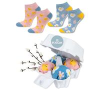 soxo Easter Egg Socks Men Funny Women Gifts Mens Cotton Sock Ladies Gift Men's Presents 2.5-6.5 Easter Women’s 2 Pairs