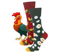 soxo Easter Egg Socks Men Funny Women Gifts Mens Cotton Sock Ladies Gift Men's Presents 6.5-10.5 Chickens And Eggs 1 Pair