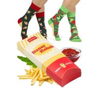 soxo Fast Food Socks Men Funny Women Gifts Mens Cotton Sock Ladies Gift Men's Presents 6.5-10.5 Doner Kebab 2 Pairs