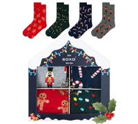 soxo Gift For Christmas - Socks For Men & Women - Xmas Presents 2.5-10.5