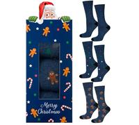 soxo Gift For Christmas - Xmas Mens Socks - Funny Present 6.5-10.5 | Crew Length, Cotton Fabric, Boys Fashion, Family Surprise