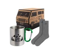 soxo Men’s Camper Gift Set - Cotton Socks Size 6.5-10.5 & Thermal Mug - Camping Gift for Men, Outdoor Lover Present