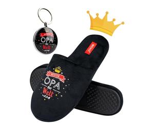 soxo Men's Slippers For Grandpa - Funny Grandad Gifts With Keychain 7-11.5