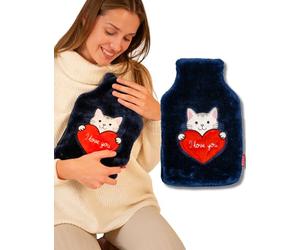 soxo Plush Hot Water Bottle Cover Hand Warmer Neck Period Back Pain Relief Kids Hot-Water Bottles I Love You