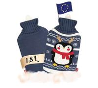soxo Plush Hot Water Bottle Cover Hand Warmer Neck Period Back Pain Relief Kids Hot-Water Bottles Penguin