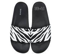 soxo Sliders Women Flip Flops Slides Woman Gift For Her Flip Flop Womens Flipflops 3-4.5 Zebra