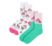 soxo Socks For Men & Women - Mushroom Gifts - Psychedelic Presents 2.5-6.5 | Best Friend, Thank You, Cotton Fabric, Birthday Surprise, Crew Length, Size Range, Boys Fashion