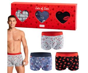 soxo Valentines Gifts For Him - Boxer Shorts Men - Love Trunks | Cotton Underwear, Underpants Option, Boys Fashion, Man Choice, Anniversary Surprise