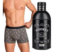 soxo Whiskey Gift Sets - Boxer Shorts Men - Whisky Cotton Underwear M-XL | Pants Style, Trunks Option, Boys Fashion, Man Choice, Anniversary Surprise