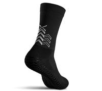SOXPro Ultra-Light Grip Socks - Double-Sided Silicone Arrows for Max Grip - Blister-Resistant for Running, Soccer, Tennis (US, Alpha, Medium, Regular, Regular, Black)