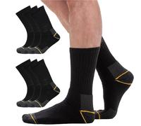 Soxy 12 Pairs Mens Heavy Duty Work Socks Shoe Size 6-11 Safety/Steel Toe Boot Socks, Black, 6/11/2020